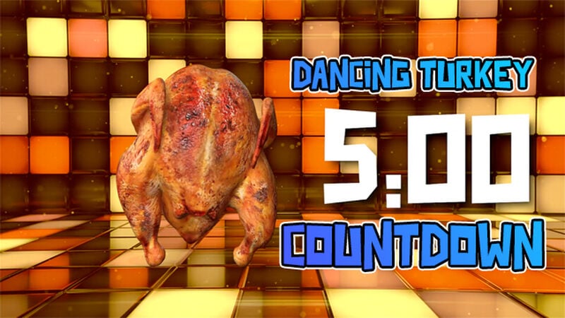 Dancing Thanksgiving Turkey Countdown